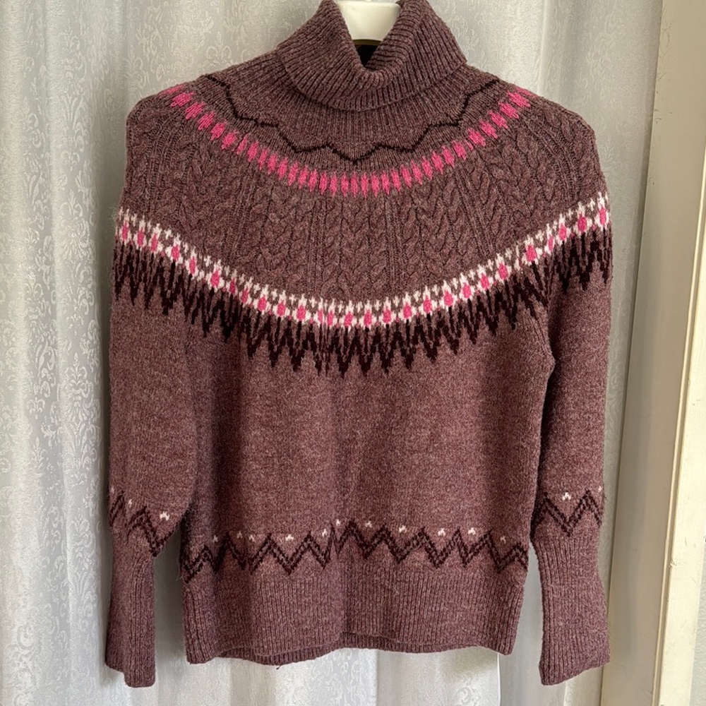 A NEW DAY FAIR ISLE TURTLE SWEATER SZ: M